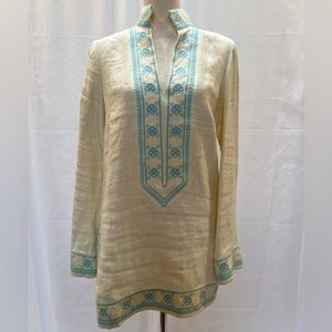 Rare vintage linen tunic from first-ever Tory Burch collection size 10